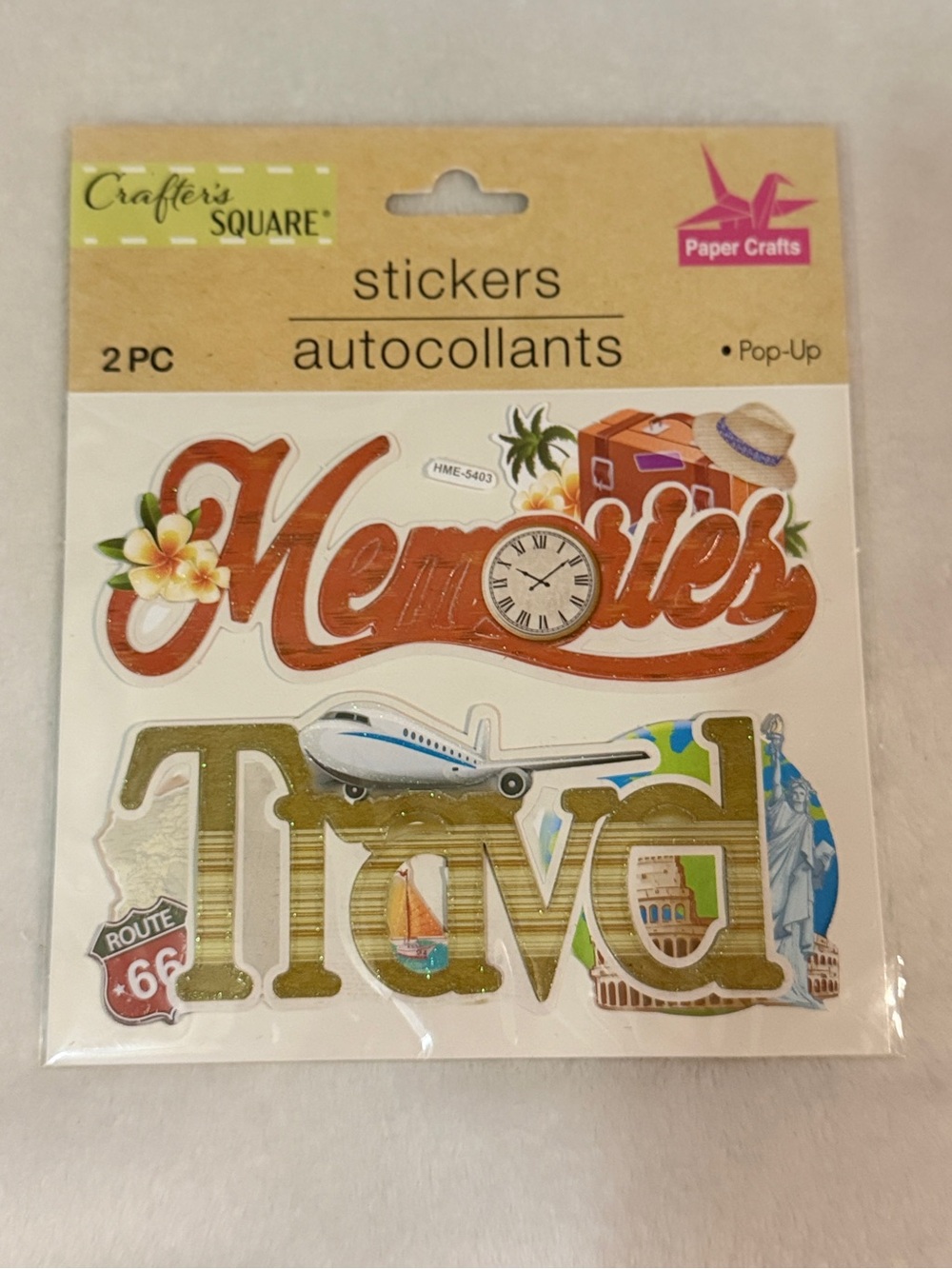 Travel & Memories Pop-Up Stickers